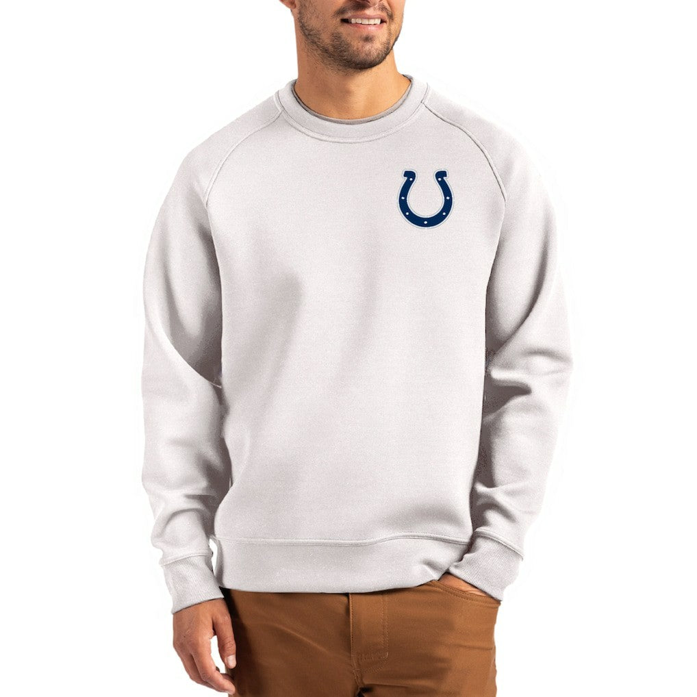 Indianapolis Colts Cutter & Buck Primary Logo Roam Recycled Raglan Pullover Sweatshirt Gray - NFL