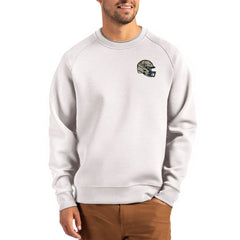 New Orleans Saints Cutter & Buck Helmet Roam Recycled Raglan Pullover Sweatshirt Gray - NFL
