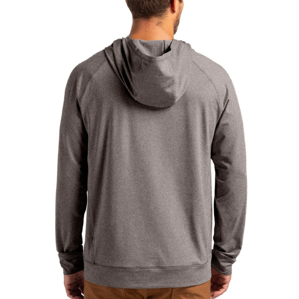 Cincinnati Bengals Cutter & Buck Adapt Historic Knit Recycled Raglan Pullover Hoodie Heather Gray - NFL