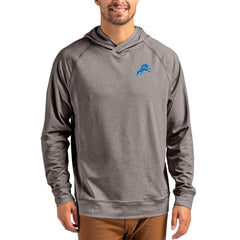 Detroit Lions Cutter & Buck Adapt Knit Recycled Raglan Pullover Hoodie Heather Gray - NFL