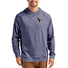 Houston Texans Cutter & Buck Adapt Knit Recycled Raglan Pullover Hoodie Heather Navy - NFL