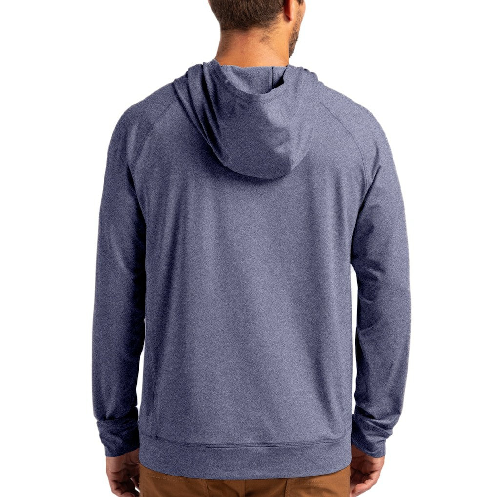 Jacksonville Jaguars Cutter & Buck Adapt Americana Knit Recycled Raglan Pullover Hoodie Heather Navy - NFL