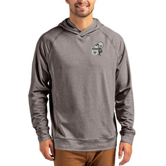 New Orleans Saints Cutter & Buck Adapt Historic Knit Recycled Raglan Pullover Hoodie Heather Gray - NFL