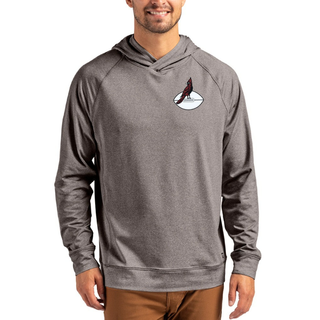 Arizona Cardinals Cutter & Buck Adapt Historic Knit Recycled Raglan Pullover Hoodie Dark Heather Gray - NFL