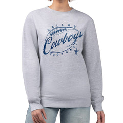 Dallas Cowboys G-III 4Her by Carl Banks Women's Distressed Graphics Fleece Pullover Sweatshirt Gray - NFL