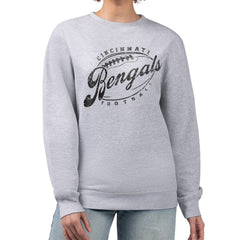 Cincinnati Bengals G-III 4Her by Carl Banks Women's Distressed Graphics Fleece Pullover Sweatshirt Gray - NFL