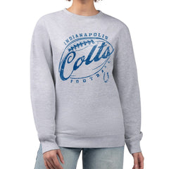 Indianapolis Colts G-III 4Her by Carl Banks Women's Distressed Graphics Fleece Pullover Sweatshirt Gray - NFL