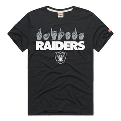 Las Vegas Raiders Homage Unisex NFL ASL Collection by Love Sign Tri-Blend T-Shirt Black - NFL