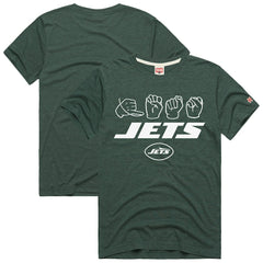 New York Jets Homage Unisex NFL ASL Collection by Love Sign Tri-Blend T-Shirt Green - NFL