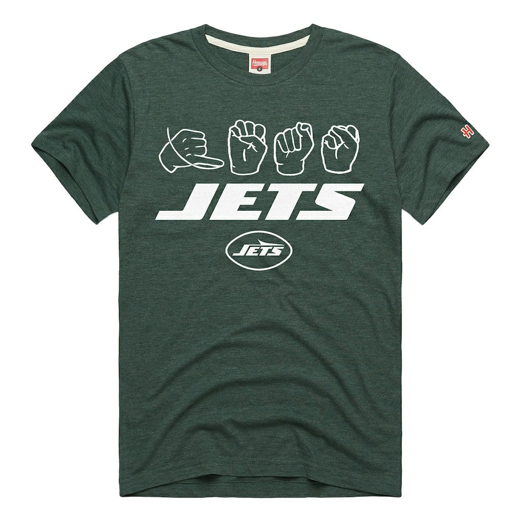 New York Jets Homage Unisex NFL ASL Collection by Love Sign Tri-Blend T-Shirt Green - NFL