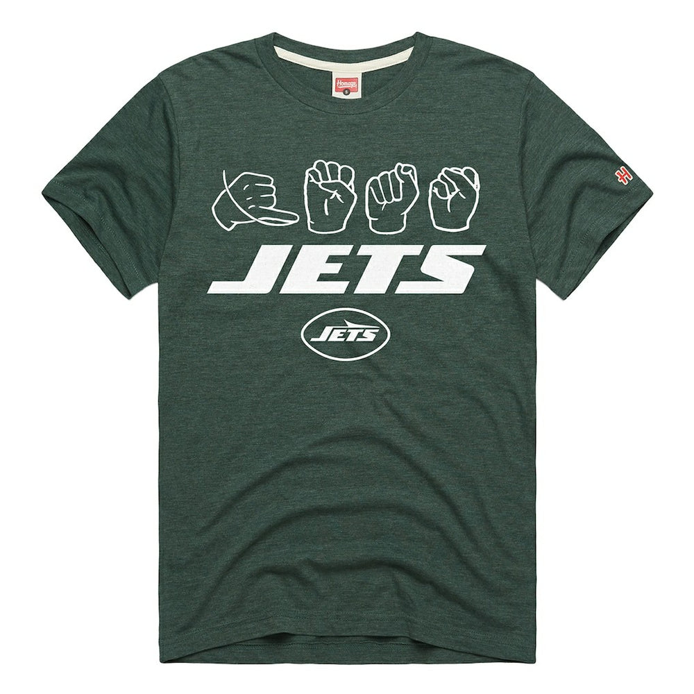 New York Jets Homage Unisex NFL ASL Collection by Love Sign Tri-Blend T-Shirt Green - NFL