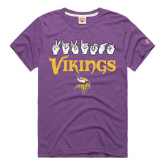 Minnesota Vikings Homage Unisex NFL ASL Collection by Love Sign Tri-Blend T-Shirt Purple - NFL