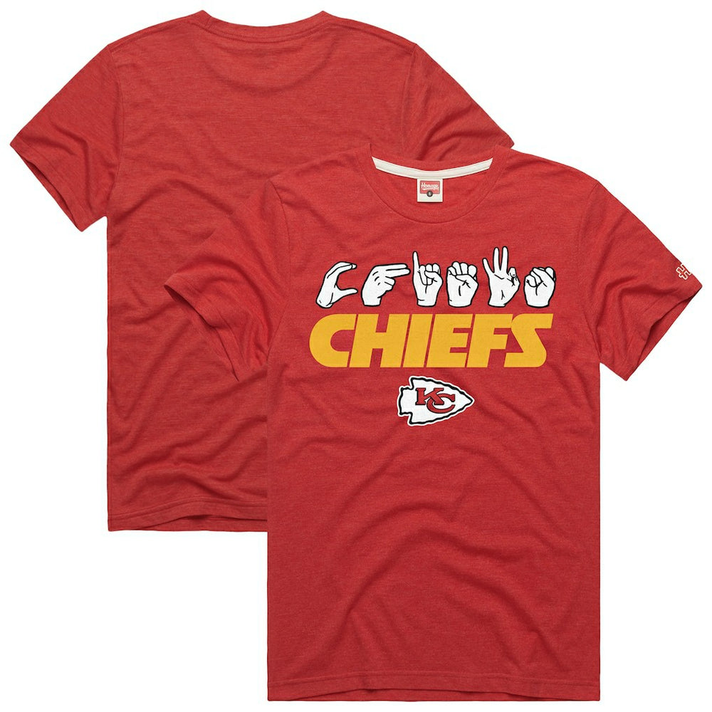 Kansas City Chiefs Homage Unisex NFL ASL Collection by Love Sign Tri-Blend T-Shirt Red - NFL