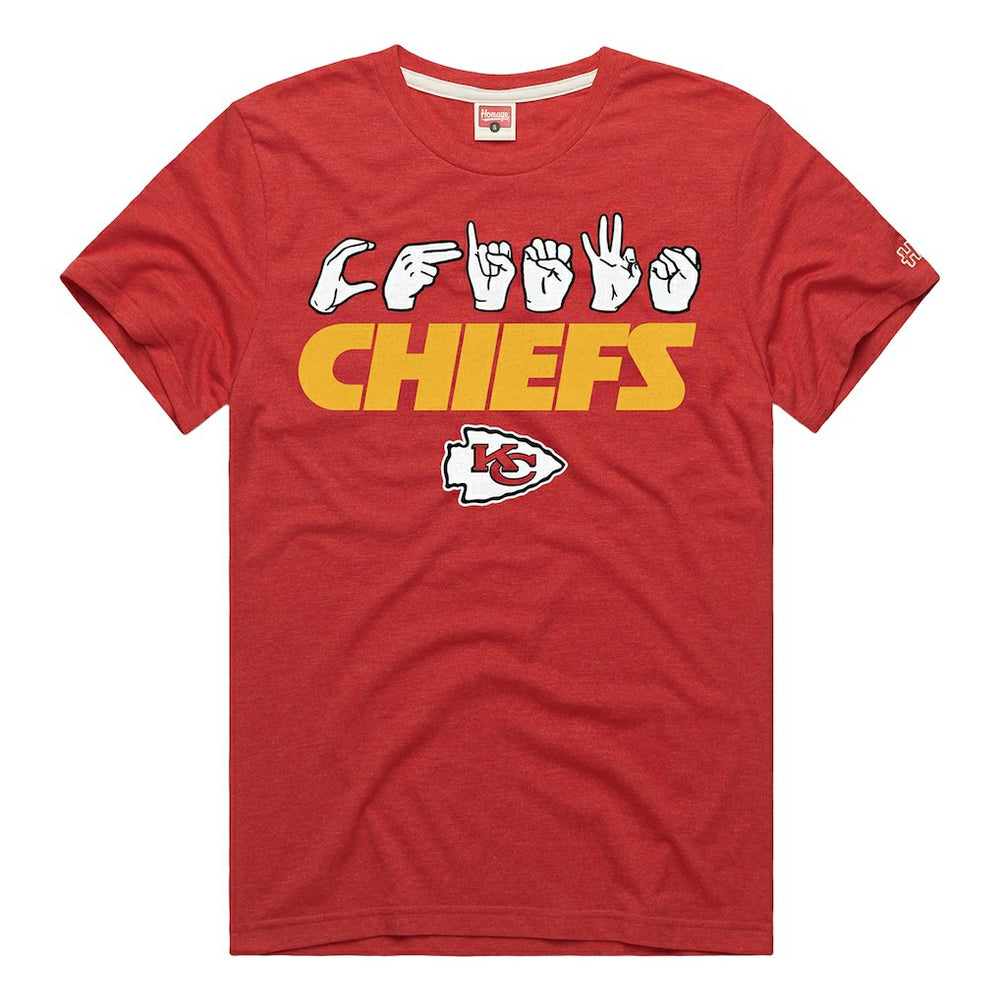 Kansas City Chiefs Homage Unisex NFL ASL Collection by Love Sign Tri-Blend T-Shirt Red - NFL