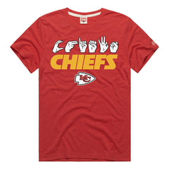 Kansas City Chiefs Homage Unisex NFL ASL Collection by Love Sign Tri-Blend T-Shirt Red - NFL