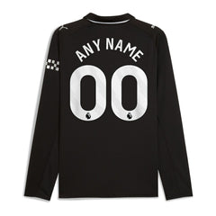 Puma Manchester City 2025/26 Away Replica Long Sleeve Custom Jerseys - Black