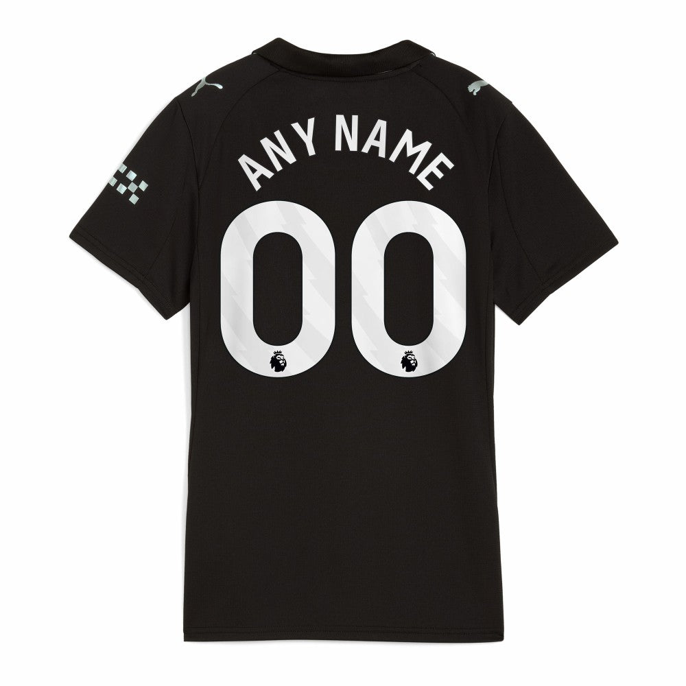 Puma Manchester City Women's 2025/26 Away Replica Custom Jerseys - Black