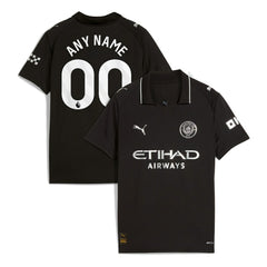 Puma Manchester City Youth 2025/26 Away Replica Custom Jerseys - Black