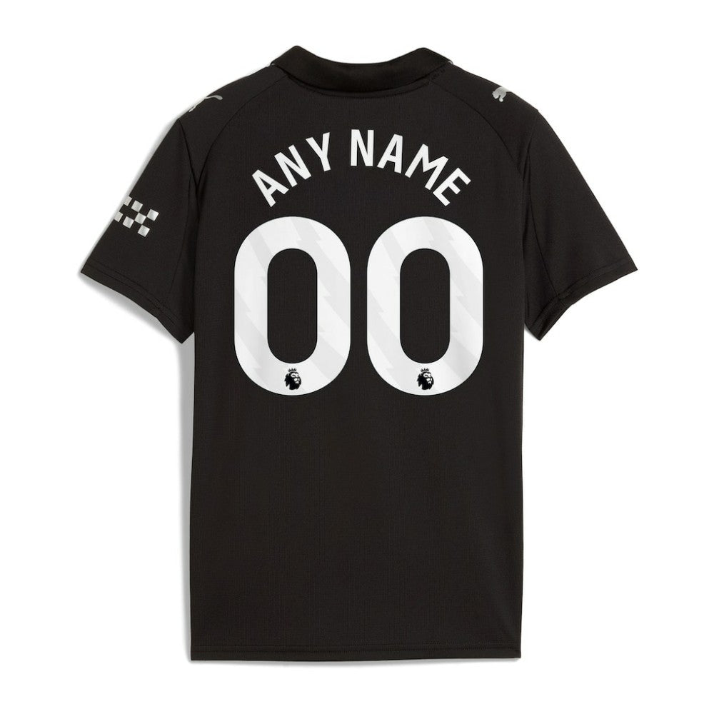 Puma Manchester City Youth 2025/26 Away Replica Custom Jerseys - Black