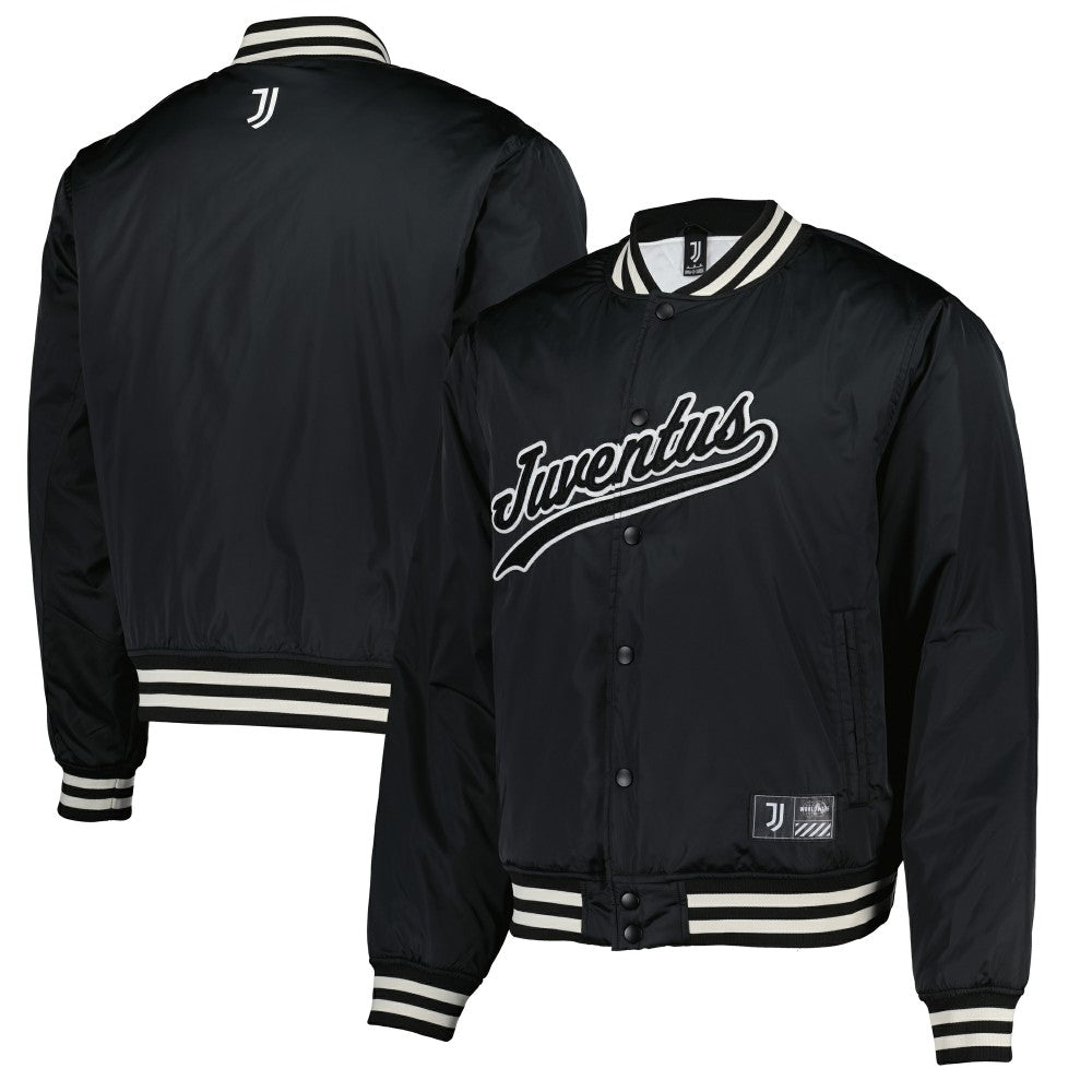 Fanatics Juventus Collegiate Sateen Full-Snap Jacket - Black
