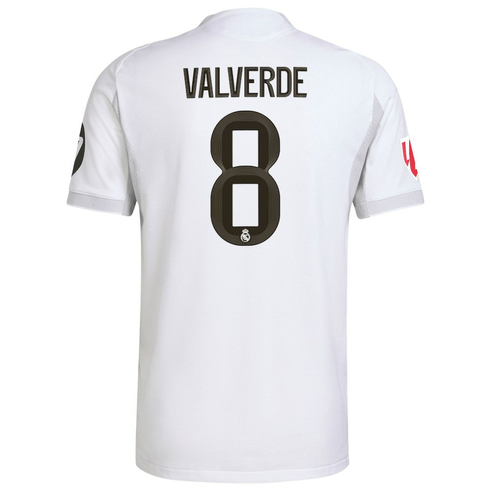 Adidas Federico Valverde Real Madrid 2025/26 Home Jerseys - White