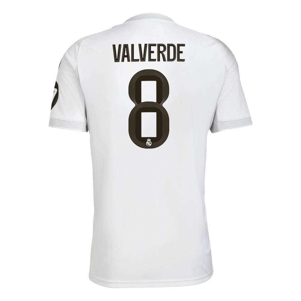 Adidas Federico Valverde Real Madrid 2025/26 Home Replica Jerseys - White
