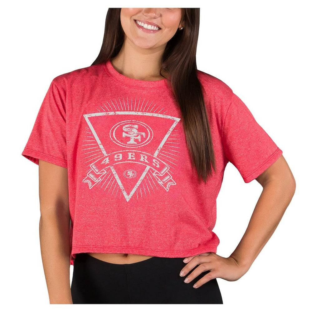 San Francisco 49ers Concepts Sport Women's Quest Knit Crop Top Scarlet - NFL