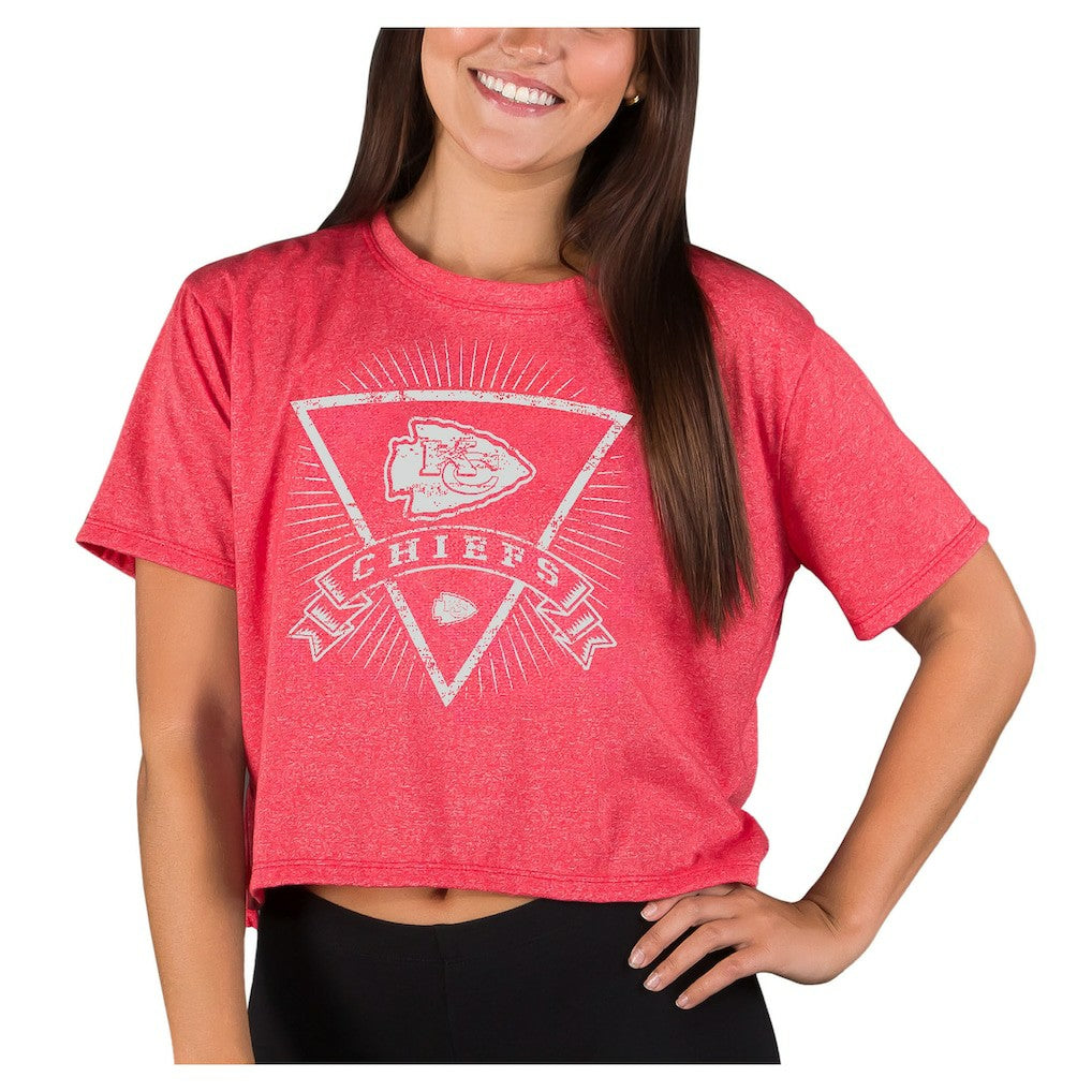 Kansas City Chiefs Concepts Sport Women's Quest Knit Crop Top Red - NFL