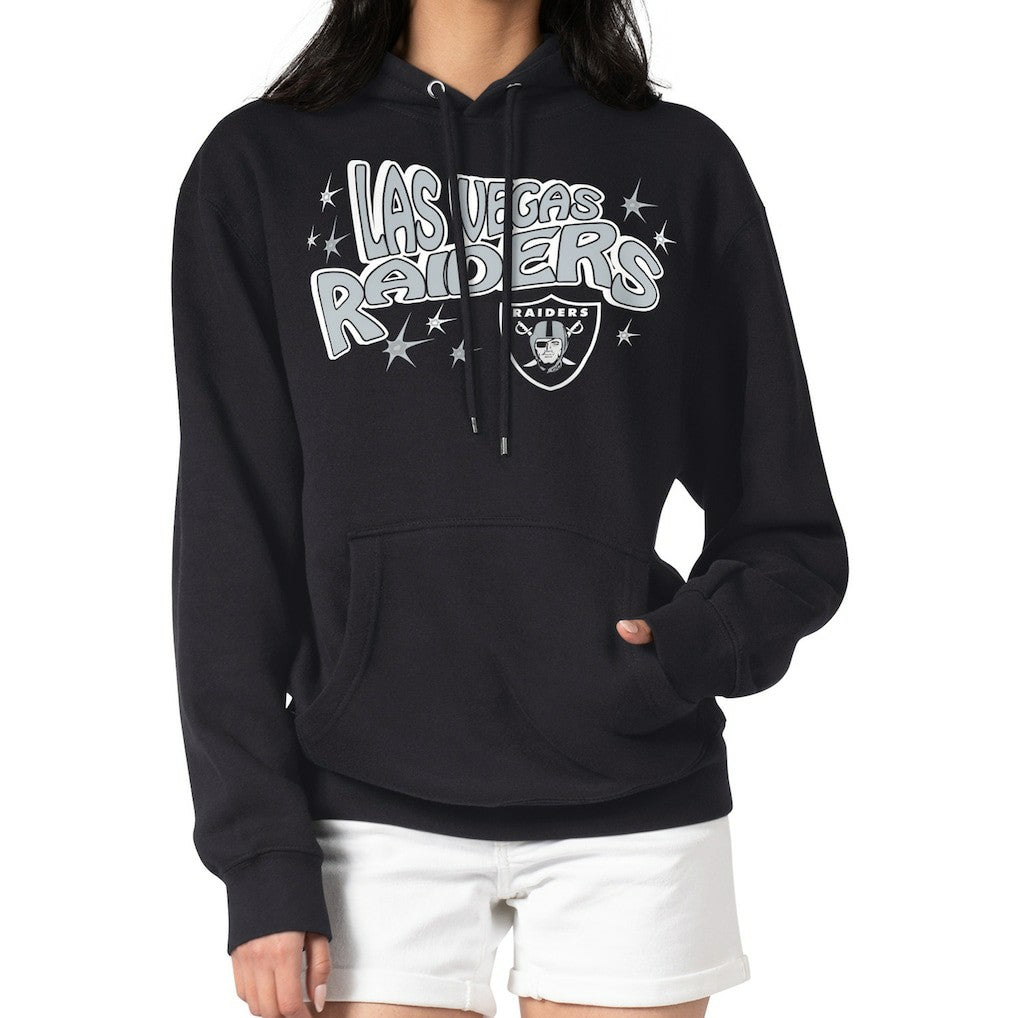 Las Vegas Raiders Starter Women's Fireworks Fleece Pullover Hoodie Black - NFL