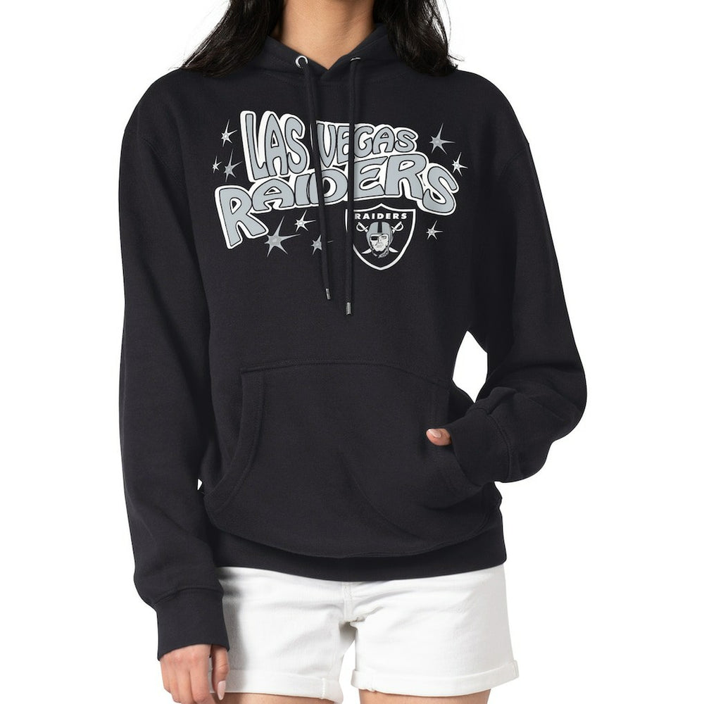 Las Vegas Raiders Starter Women's Fireworks Fleece Pullover Hoodie Black - NFL
