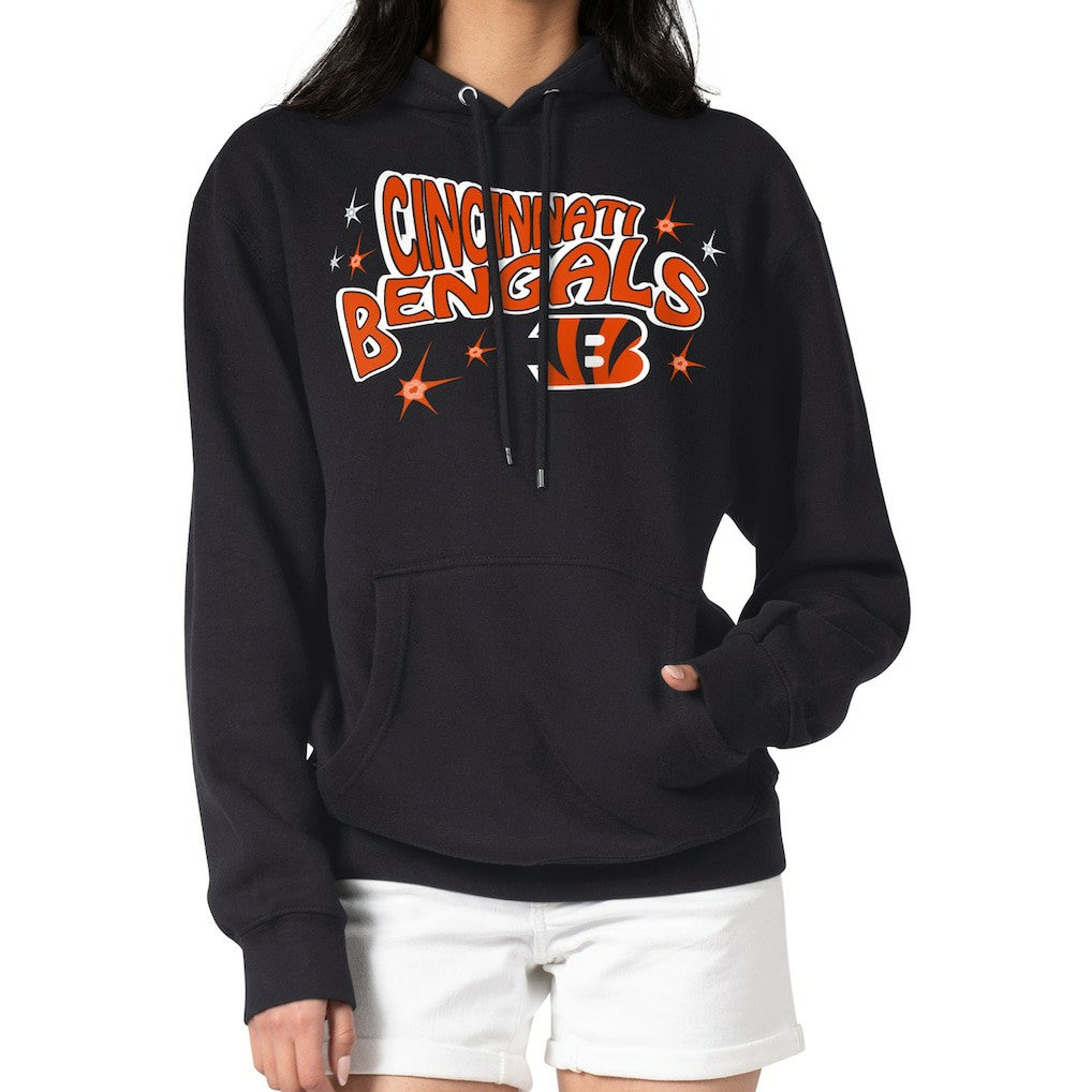 Cincinnati Bengals Starter Women's Fireworks Fleece Pullover Hoodie Black - NFL