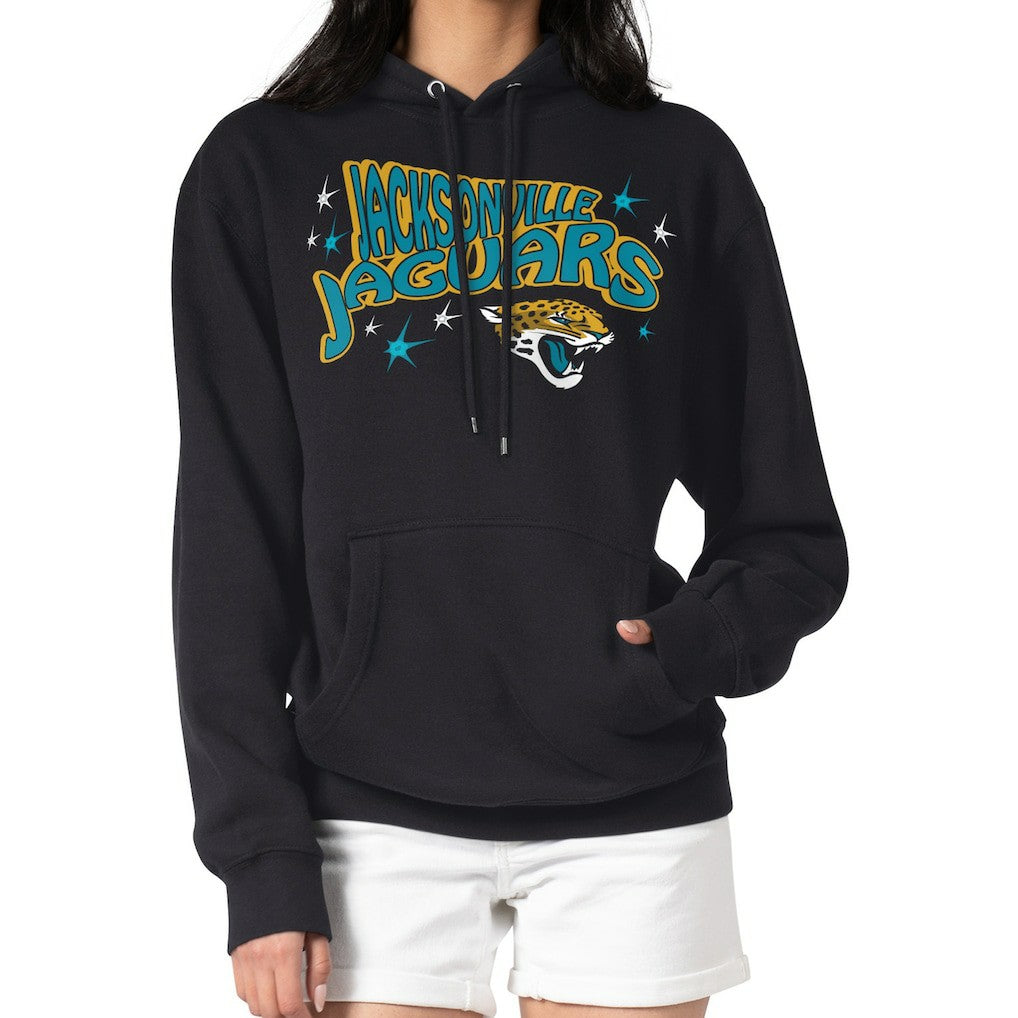 Jacksonville Jaguars Starter Women's Fireworks Fleece Pullover Hoodie Black - NFL