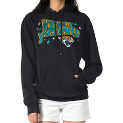 Jacksonville Jaguars Starter Women's Fireworks Fleece Pullover Hoodie Black - NFL