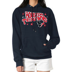 Houston Texans Starter Women's Fireworks Fleece Pullover Hoodie Navy - NFL