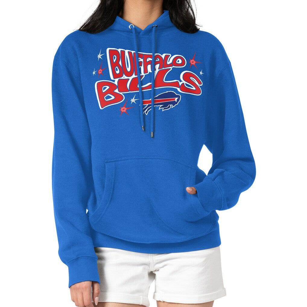 Buffalo Bills Starter Women's Fireworks Fleece Pullover Hoodie Royal - NFL