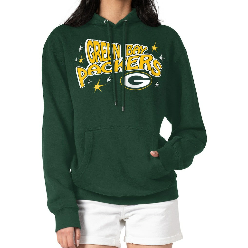 Green Bay Packers Starter Women's Fireworks Fleece Pullover Hoodie Green - NFL