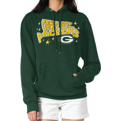 Green Bay Packers Starter Women's Fireworks Fleece Pullover Hoodie Green - NFL