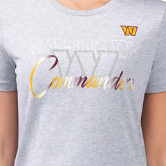 Washington Commanders G-III 4Her by Carl Banks Women's Super-Slim Fit Lightweight Shadow Logo T-Shirt Gray - NFL