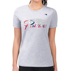 New England Patriots G-III 4Her by Carl Banks Women's Super-Slim Fit Lightweight Shadow Logo T-Shirt Gray - NFL