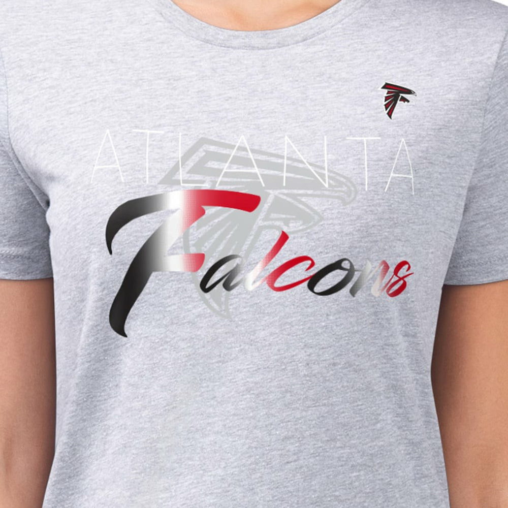 Atlanta Falcons G-III 4Her by Carl Banks Women's Super-Slim Fit Lightweight Shadow Logo T-Shirt Gray - NFL