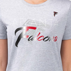 Atlanta Falcons G-III 4Her by Carl Banks Women's Super-Slim Fit Lightweight Shadow Logo T-Shirt Gray - NFL