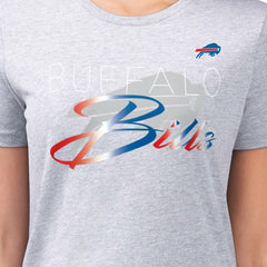 Buffalo Bills G-III 4Her by Carl Banks Women's Super-Slim Fit Lightweight Shadow Logo T-Shirt Gray - NFL