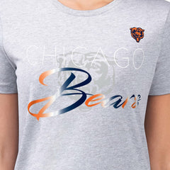 Chicago Bears G-III 4Her by Carl Banks Women's Super-Slim Fit Lightweight Shadow Logo T-Shirt Gray - NFL