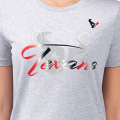 Houston Texans G-III 4Her by Carl Banks Women's Super-Slim Fit Lightweight Shadow Logo T-Shirt Gray - NFL