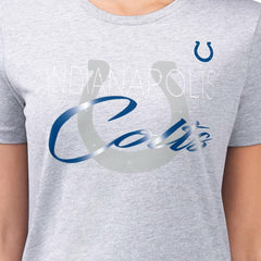 Indianapolis Colts G-III 4Her by Carl Banks Women's Super-Slim Fit Lightweight Shadow Logo T-Shirt Gray - NFL