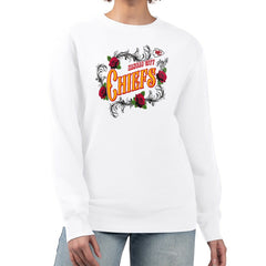 Kansas City Chiefs G-III 4Her by Carl Banks Women's Roses Fleece Tri-Blend Pullover Sweatshirt White - NFL
