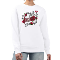 Tampa Bay Buccaneers G-III 4Her by Carl Banks Women's Roses Fleece Tri-Blend Pullover Sweatshirt White - NFL