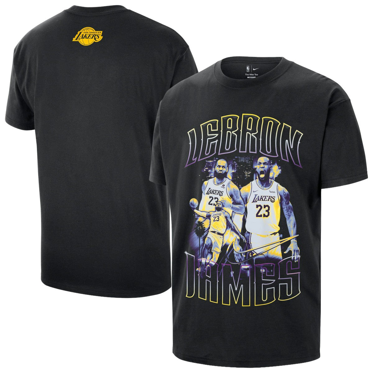Nike - LeBron James Los Angeles Lakers Unisex Athlete T-Shirt - Black