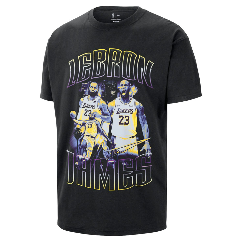 Nike - LeBron James Los Angeles Lakers Unisex Athlete T-Shirt - Black