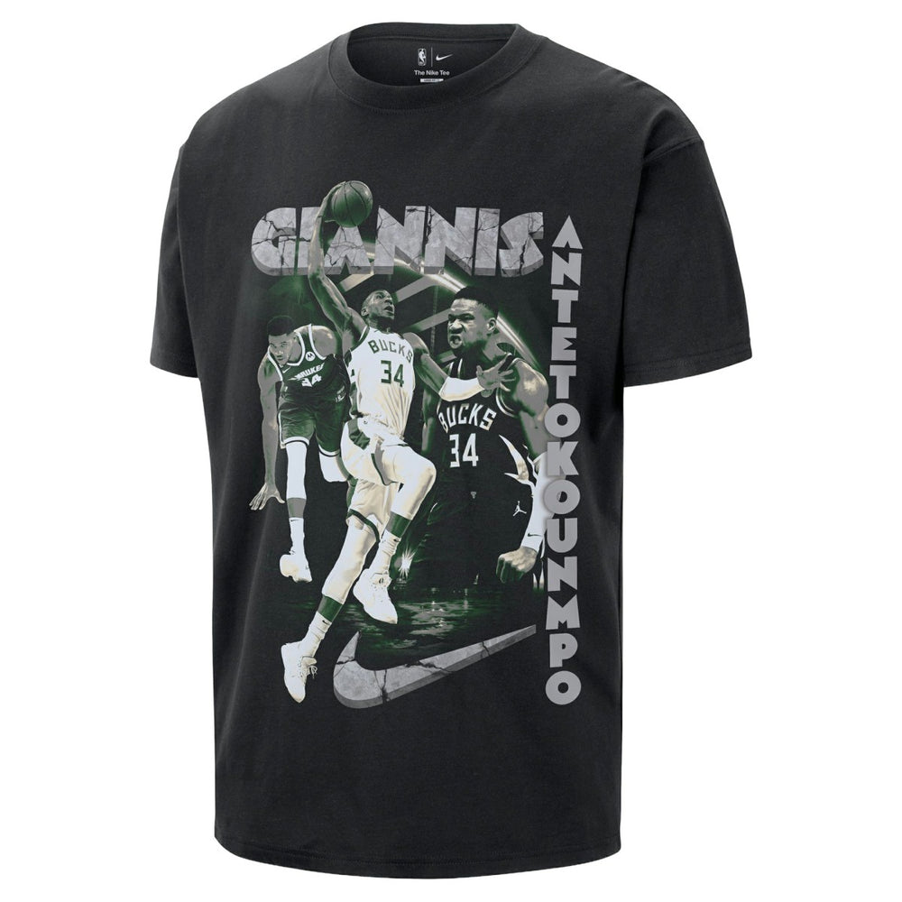 Nike - Giannis Antetokounmpo Milwaukee Bucks Unisex Athlete T-Shirt - Black
